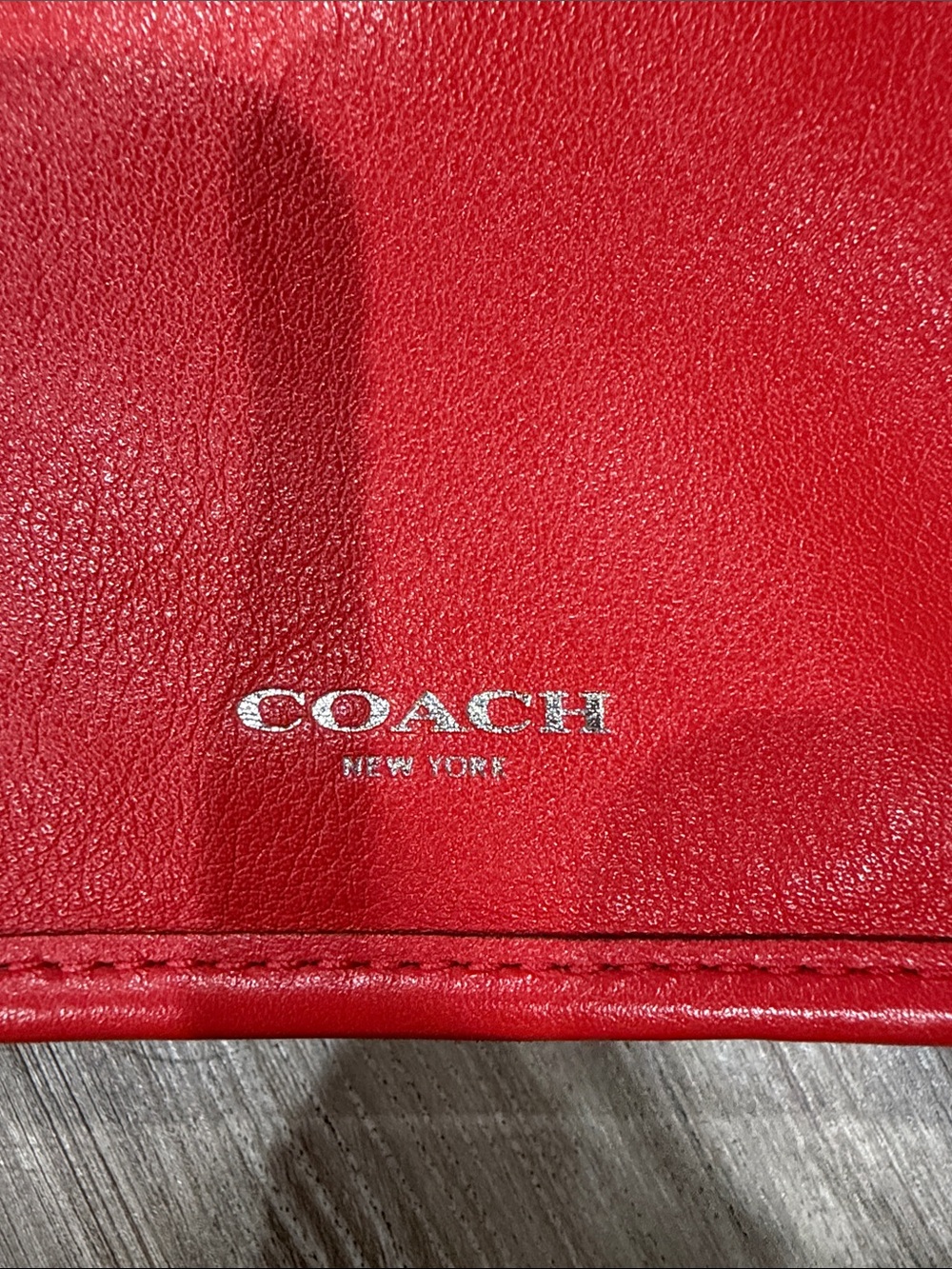 Coach Red Leather Crossbody Bag with Turn-Lock - Picture 3 of 5